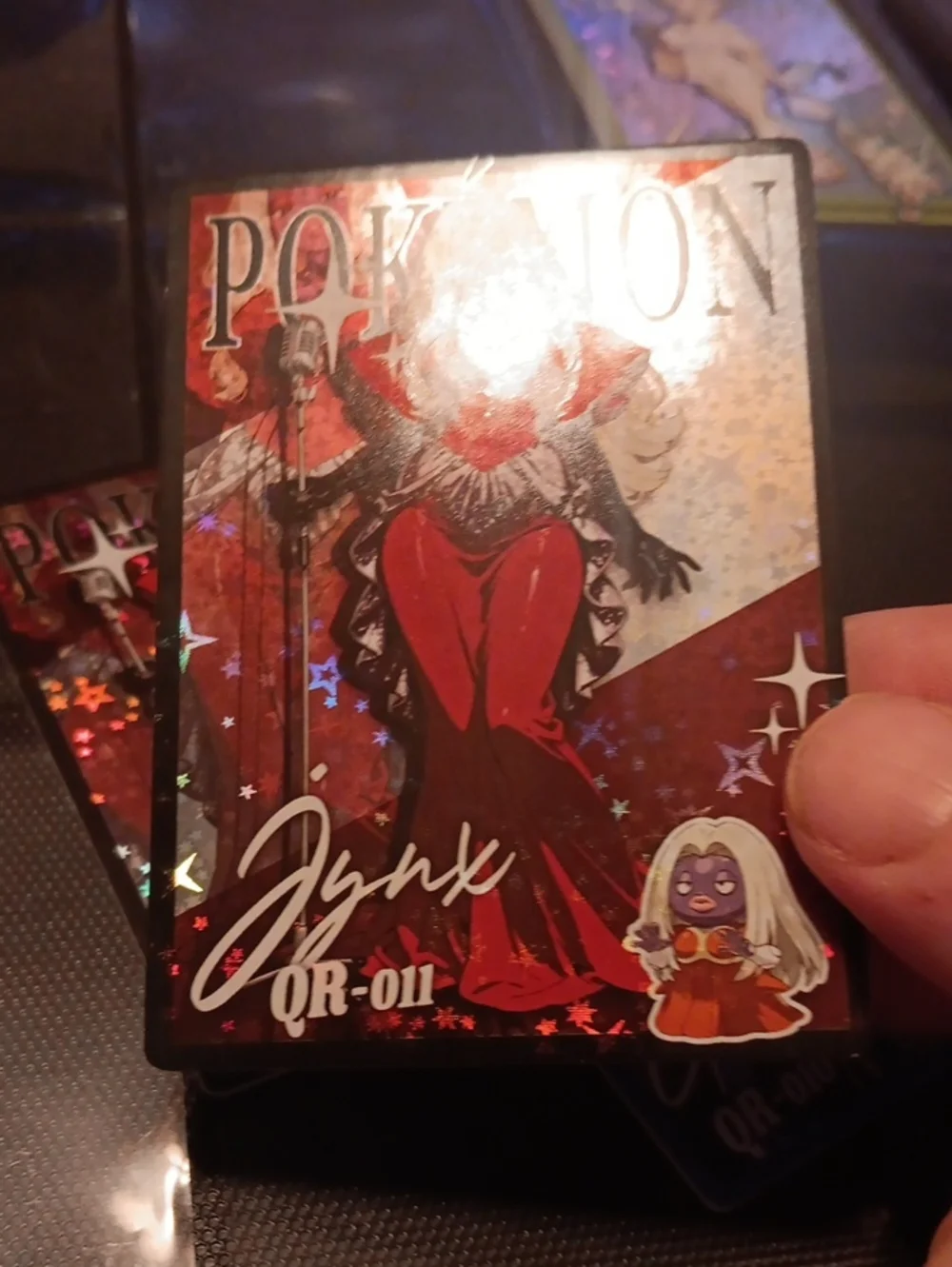 Pokemon Jynx Holographic Card — Red and Black Artwork